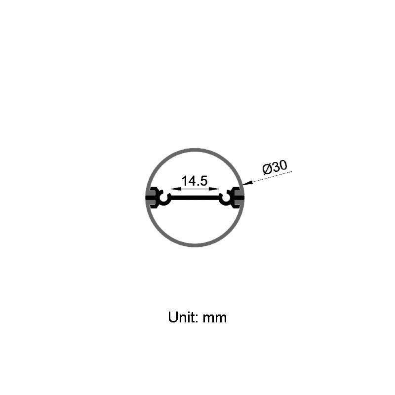 Round Black Aluminum Profile For LED Strip Lighting With 14.5mm Inner Width Round Black Aluminum Profile For LED Strip Lighting With 14.5mm Inner Width
